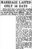 Arnold Clyde Ernest Hillbrick Married for Only 16 Days (1948)