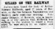 Arthur Edward Hillbrick - Killed on the Railway