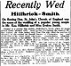 Kenneth Rupert Hillbrick (1926-1938) & Evelyn Rachel Smith Wedding 