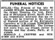 James Stiles (1888-1944) - Funeral Notice