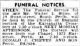 Walter Lister Stiles - Funeral Notice - 1949 Walter Lister Stiles - Funeral Notice - 1949
